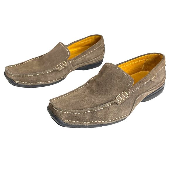 Bacco Bucci Brown Leather Driving Loafers Crespo Moccasins Shoe Mens Sz 10 M - Picture 4 of 14